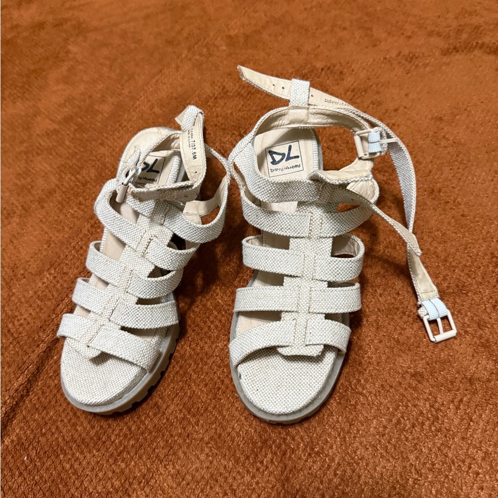 Women Cream Sandals